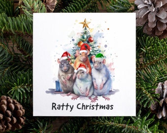 Kerst Rat kaart - Kerstboom