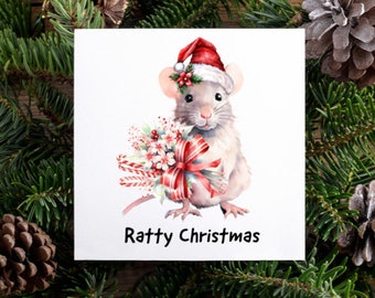 Christmas Rat card