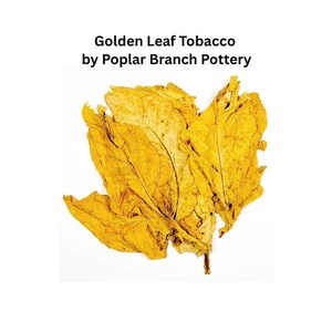Handmade Pottery Tobacco Leaf Tray, Golden Glaze Stoneware, 12"/14" image 8