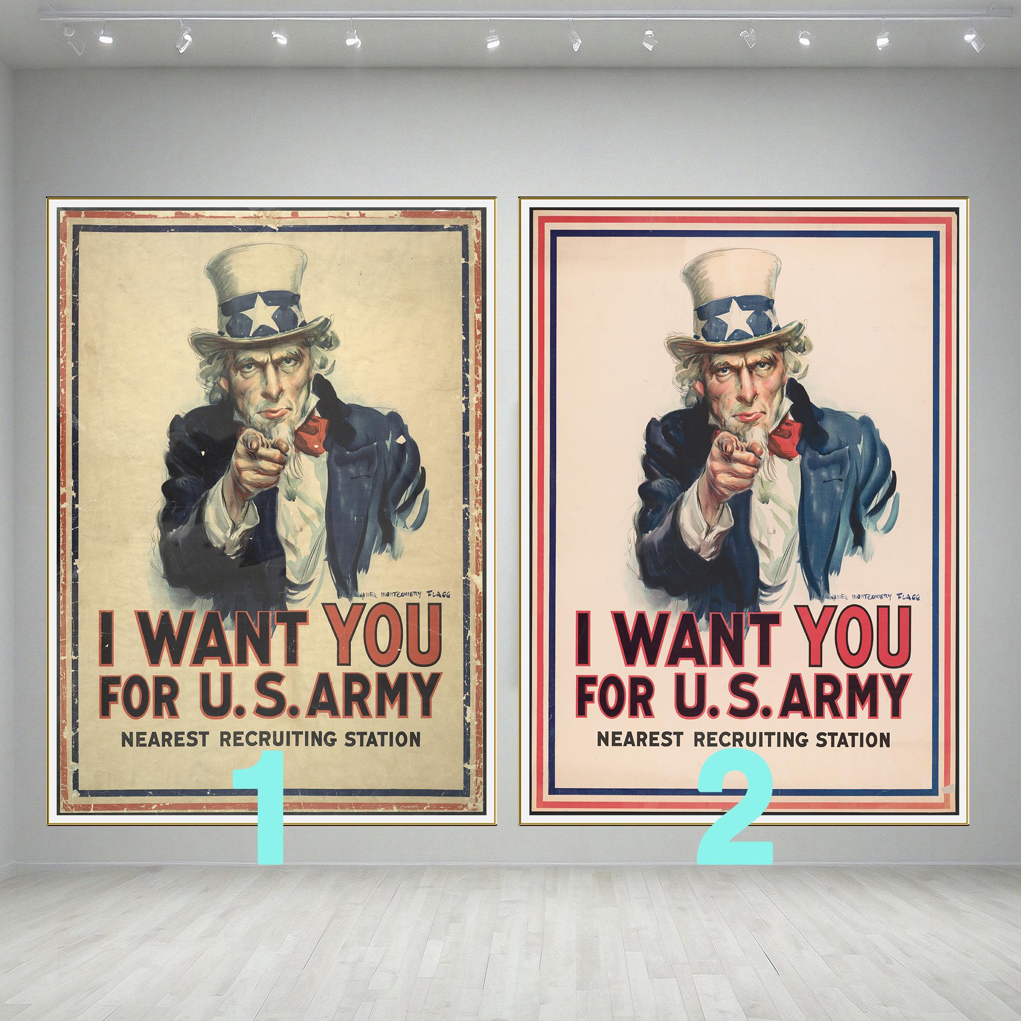 ジェームズ・モンゴメリー・フラッグ作「アンクル・サムのポスター