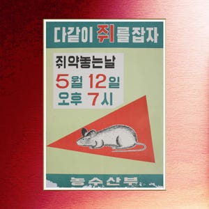 Korean Vintage Poster Health and Hygiene Promotion