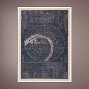 Celestial Map Reiben Sternenkarte Sternbild Karte von Joseon Korea