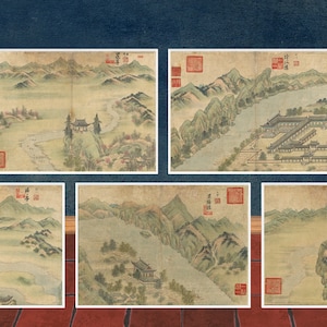 Landscape of Joseon Korean Art Giclee Print by kim hongdo