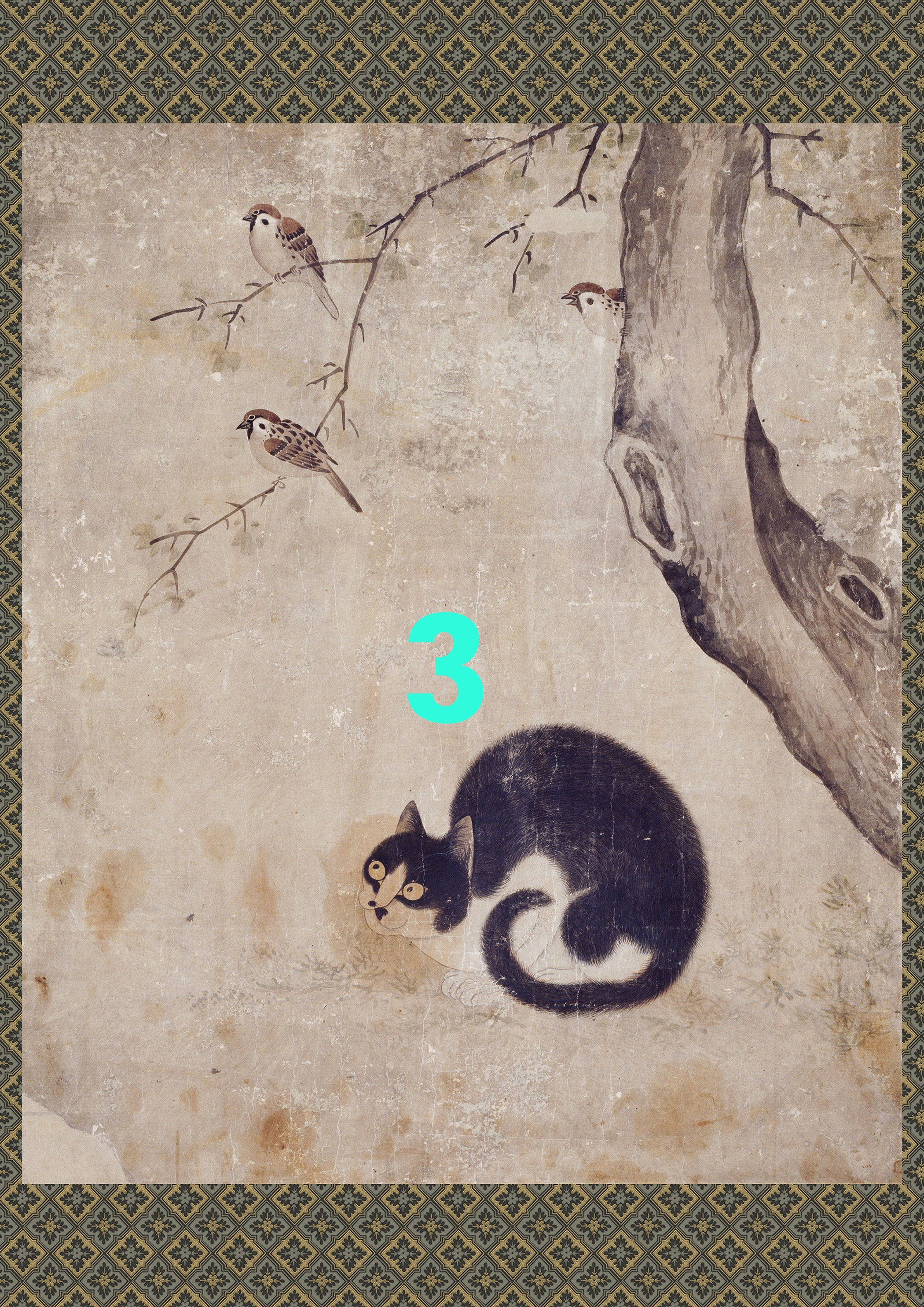 Korean poster cat paintings Korean paintings Cat Drawing Cat Wall Decor Korean Cat Cat Cat