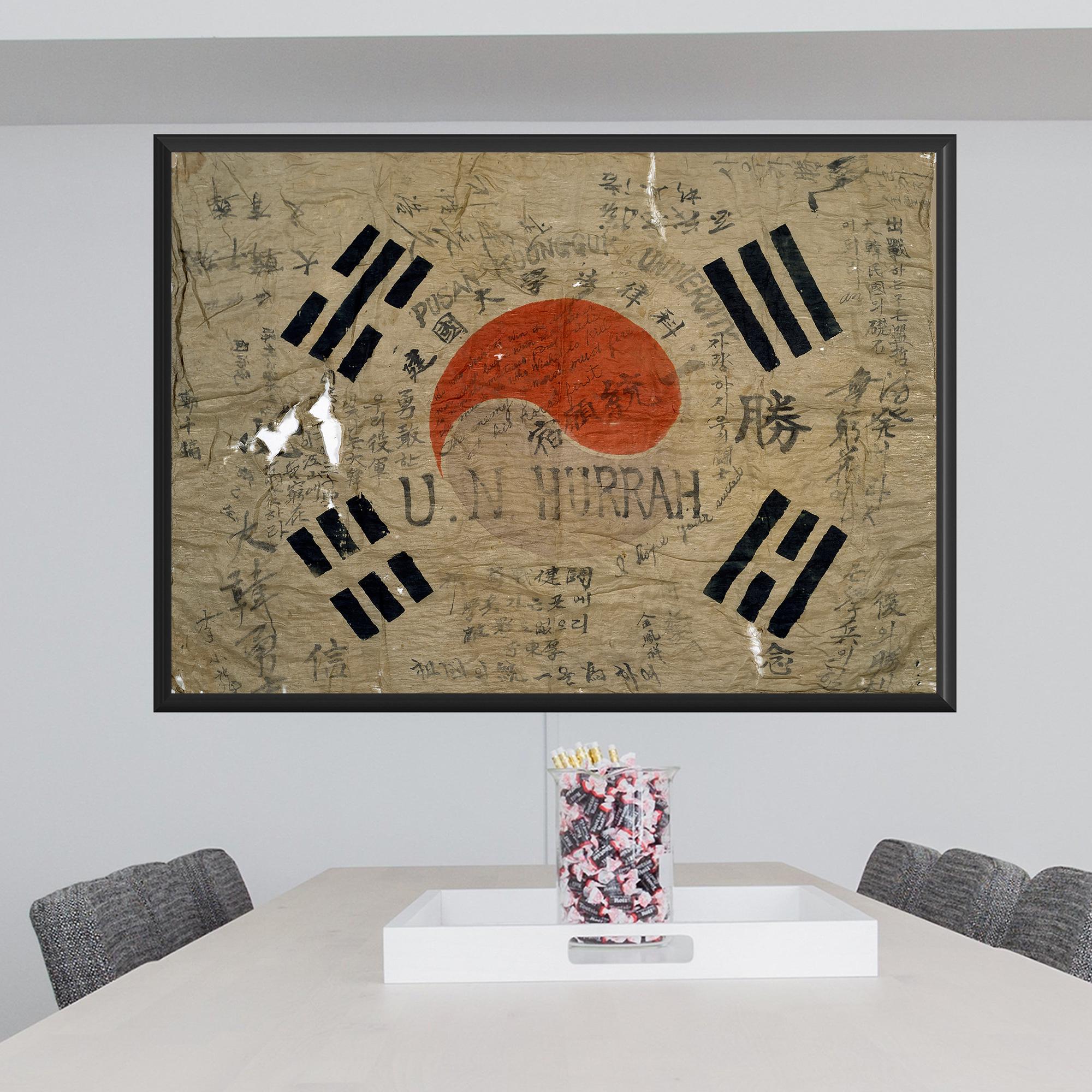 朝鮮戦争の愛国的退役軍人の署名が入った旧韓国国旗太極旗 - Etsy 日本