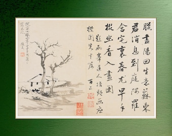 Landscape Painting by Luo Ping in Chinese Qing Dynasty