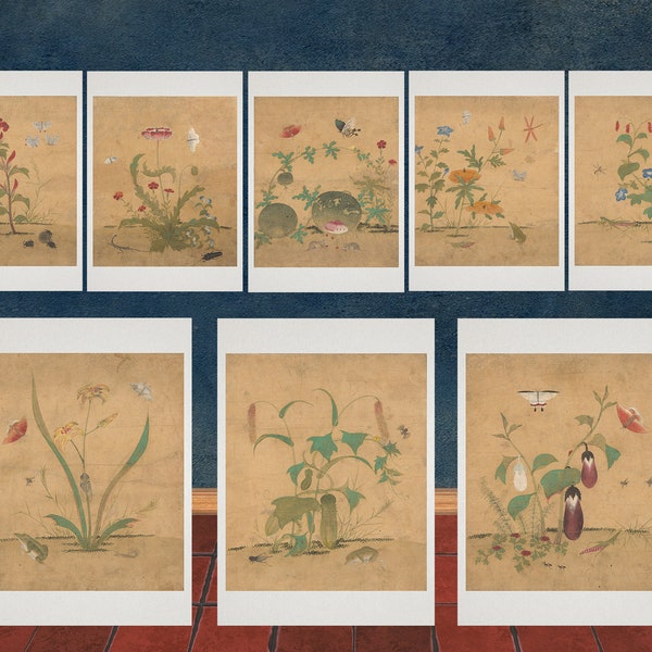 Flowers and Insects Korean Art Poster by Shin Saimdang from Original Museum Artworks