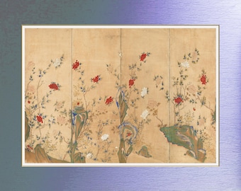 Patrimonio coreano: antico dipinto di peonia della Corea di Joseon