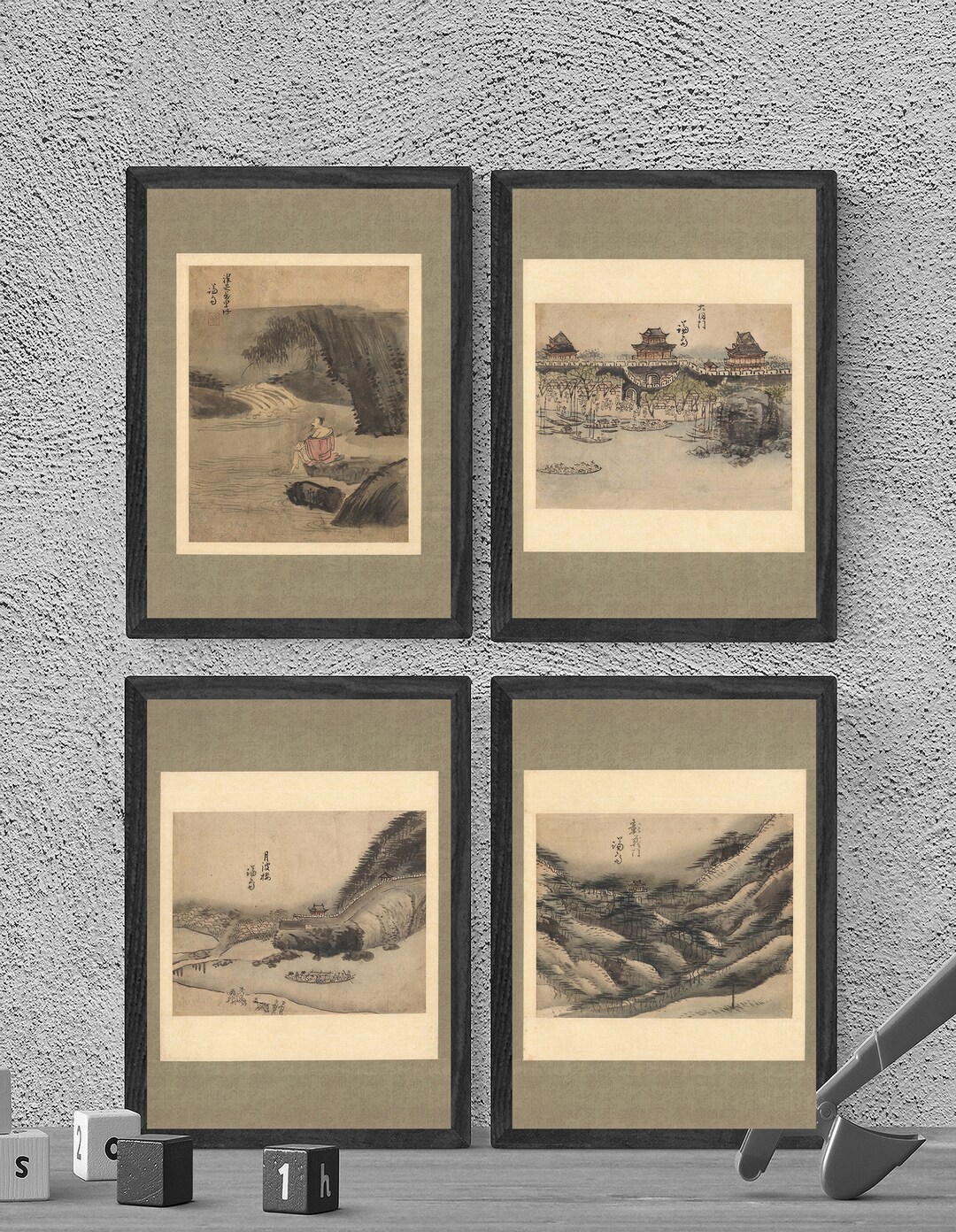 Landscape Painting Book by Gyeomjae Jeongseon Reprints From Original