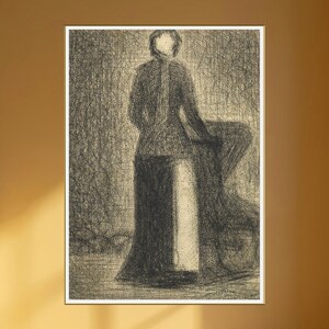 Dibujo a lápiz de Georges Pierre Seurat Conte