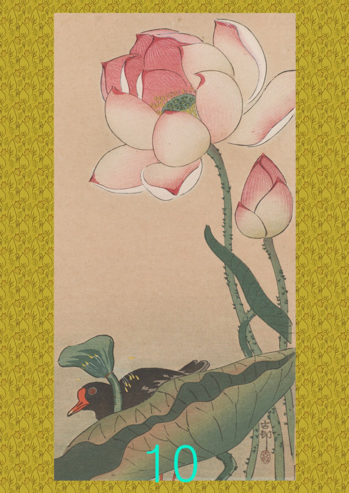 Antique Japanese Art Flower Japanese ukiyo e Etsy