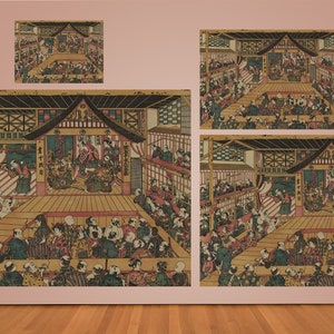 Teatro Kabuki Arte giapponese Ukiyoe Giclée