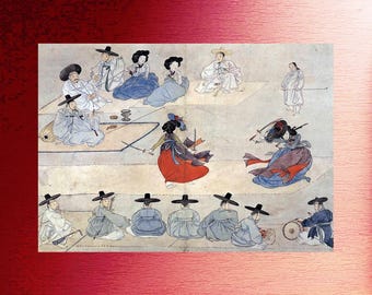 Korean Antique Folk Painting by Shin YunBok