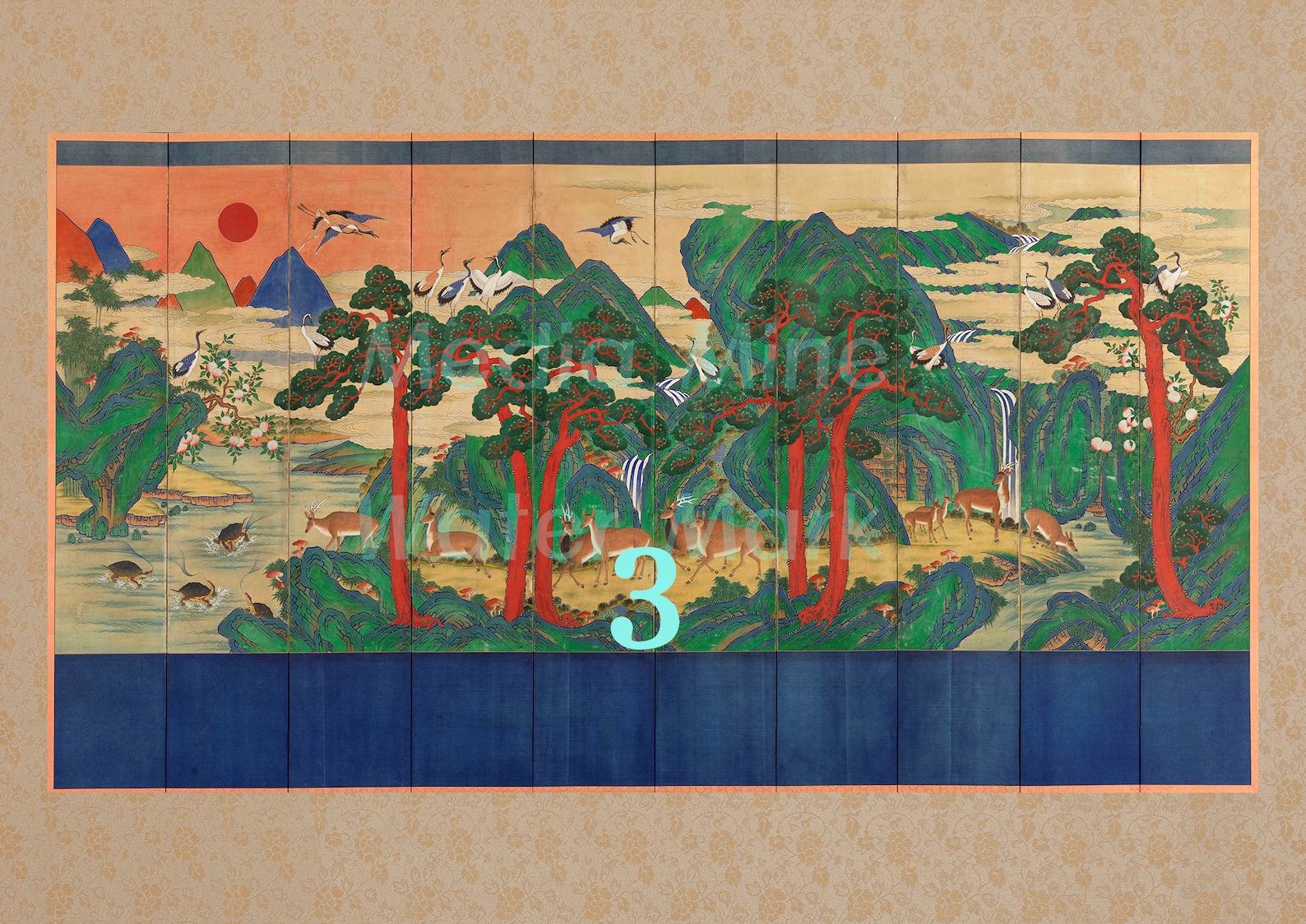 Minhwa Ten Longevity Symbols Giclee Prints From Original Antique ...