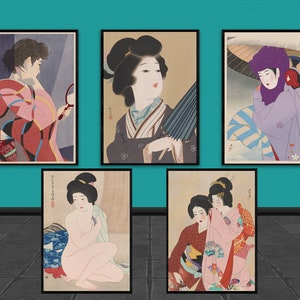 Kimono Woman Japanese Art Ukiyoe