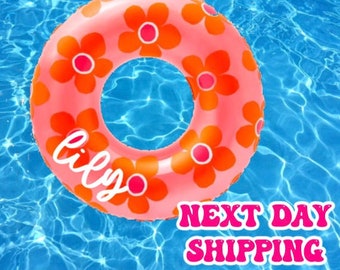 Personalized KIDS FLOWER Pool Float, Birthday Party Favor Beach Gift, Children's Pool Toys, Custom Flower Inflatable Inner Tube