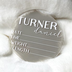 MONTHLY MILESTONE BABY Markers, Newborn Acrylic Discs, Baby, Neutral 12 month set, Baby Shower Gift, Baby Photoshoot Prop, Tan Taupe Brown