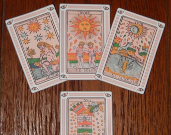 Print Your Own Tarot Cards - Printable Tarot Cards - Full 78 Card Deck Featuring the Tarot de Marseilles - Single Card and Multi Card Pages