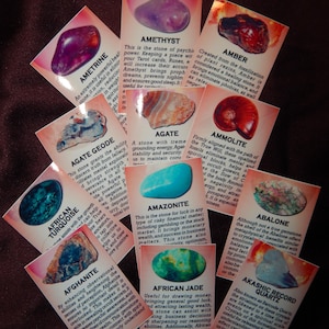 Print Your Own Gemstone Cards - Printable Crystal Cards - 310 Different Metaphysical Properties of Gemstones Cards - Crystal Collection Deck