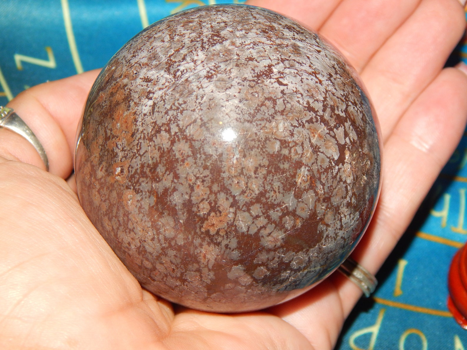 Genuine BROWN SNOWFLAKE JASPER Orb Genuine Snowflake Jasper Etsy