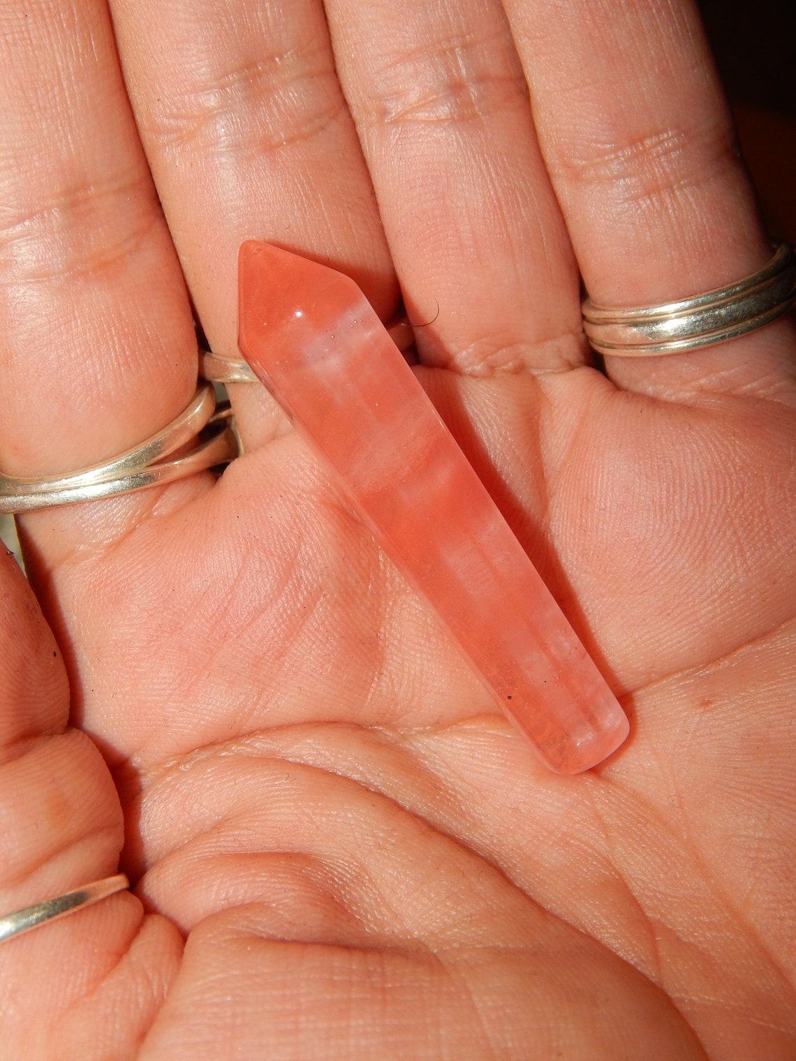 Genuine CHERRY SMELT QUARTZ Single Terminated Crystal Point Etsy