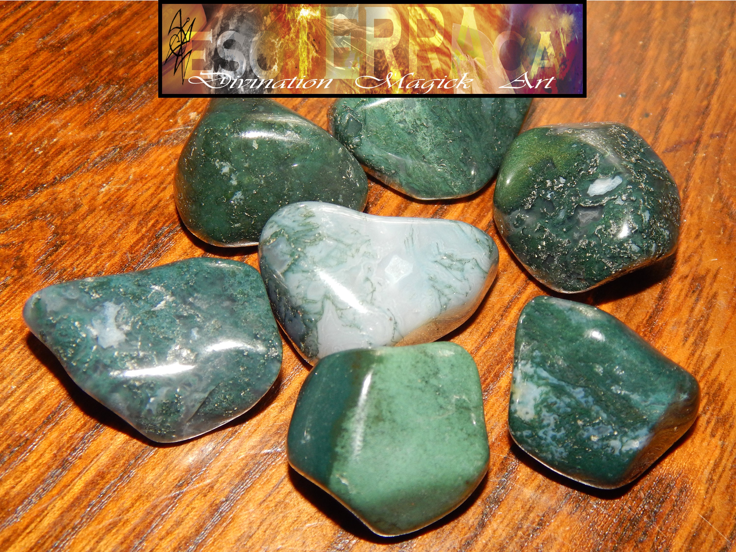 Genuine GREENMOSS AGATE Genuine Tumbled Green Moss Agate | Etsy