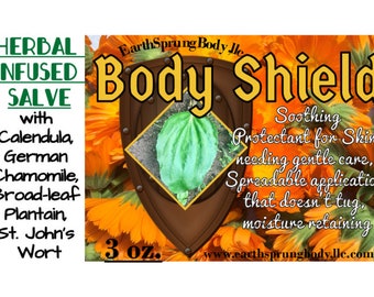 Body Shield, Salve suave que protege la piel delicada.