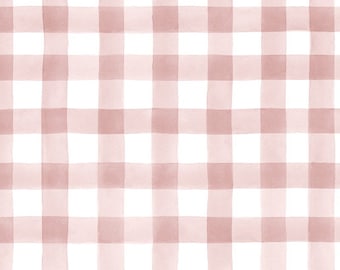 Children's Fabrics, Gingham Cotton Fabric, 100% Organic Cotton Poplin