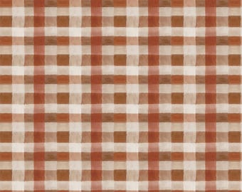 Cotton tartan fabric, organic cotton gingham