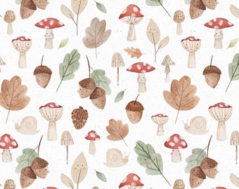 Autumn fabric, Children's cotton fabric, 100% organic cotton poplin