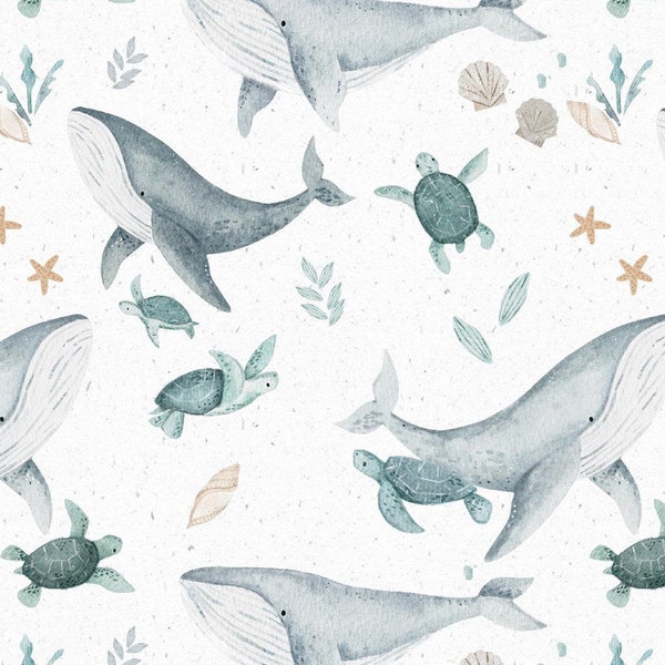 Animals Fabric, Tissu en coton, Popeline de coton 100% biologique, Tissu pour enfants