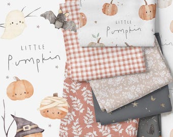Halloween fabrics, cotton fabric, 100% organic cotton poplin, fabrics by the meter, fabric pack, fat quarters bundle