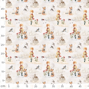The Little Prince Fabric, Tissu en coton, Popeline de coton 100% biologique Addams image 3