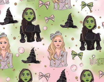 Witches fabric, cotton fabric, 100% organic cotton poplin