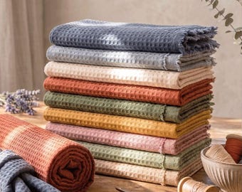 Organic cotton waffle fabric.