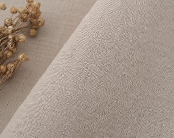 Natural linen and cotton fabric | Fabric for dolls, clothing, home decor and creative sewing | Soft rustic look