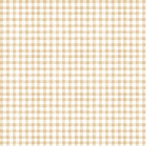 Puede incluir: Un patrón sin costuras de cuadrados beige y blancos, creando un diseño de cuadros vichy.