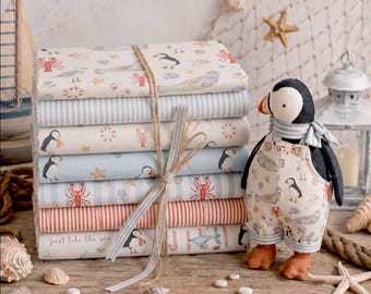Patchwork Fabric Pack, Fat Quarters Bundle or 50 cm Cut, 100% Organic Cotton