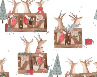 Christmas fabric, Children's fabrics, Cotton fabric, 100% organic cotton poplin