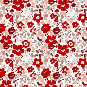 Tessuto Floreale, Tessuto di cotone, Popeline di cotone biologico 100% , tessuto per bambini