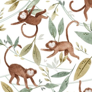 Animal Fabric, Children's fabrics, Cotton fabric, 100% organic cotton poplin