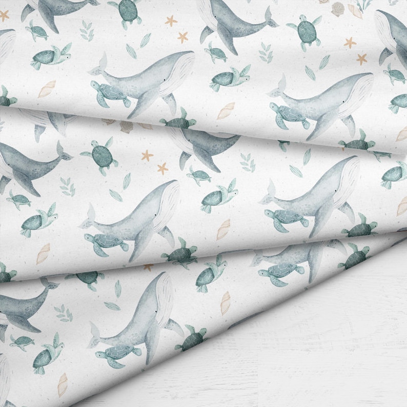 Animals Fabric, Cotton fabric, 100% organic cotton poplin , Childish Fabric image 2