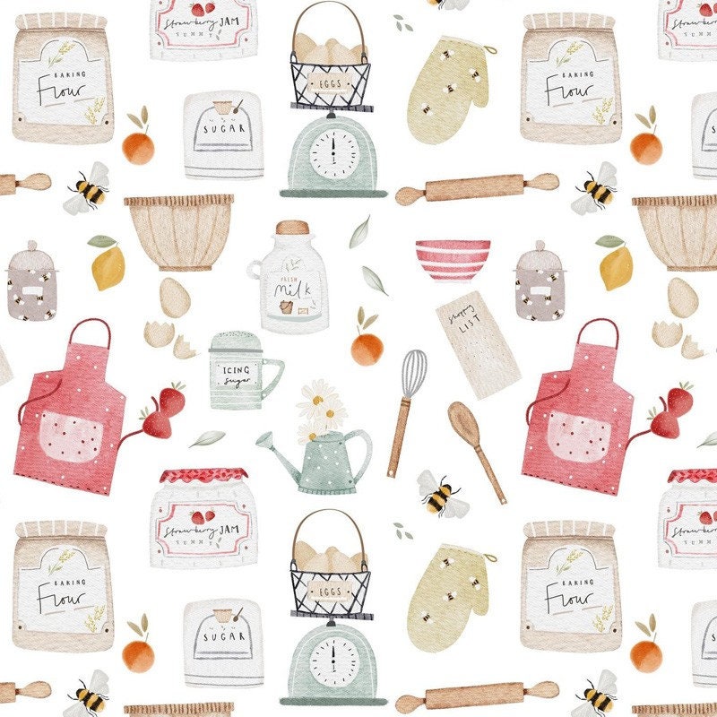 Kitchen cloth, cotton fabric, 100% organic cotton poplin