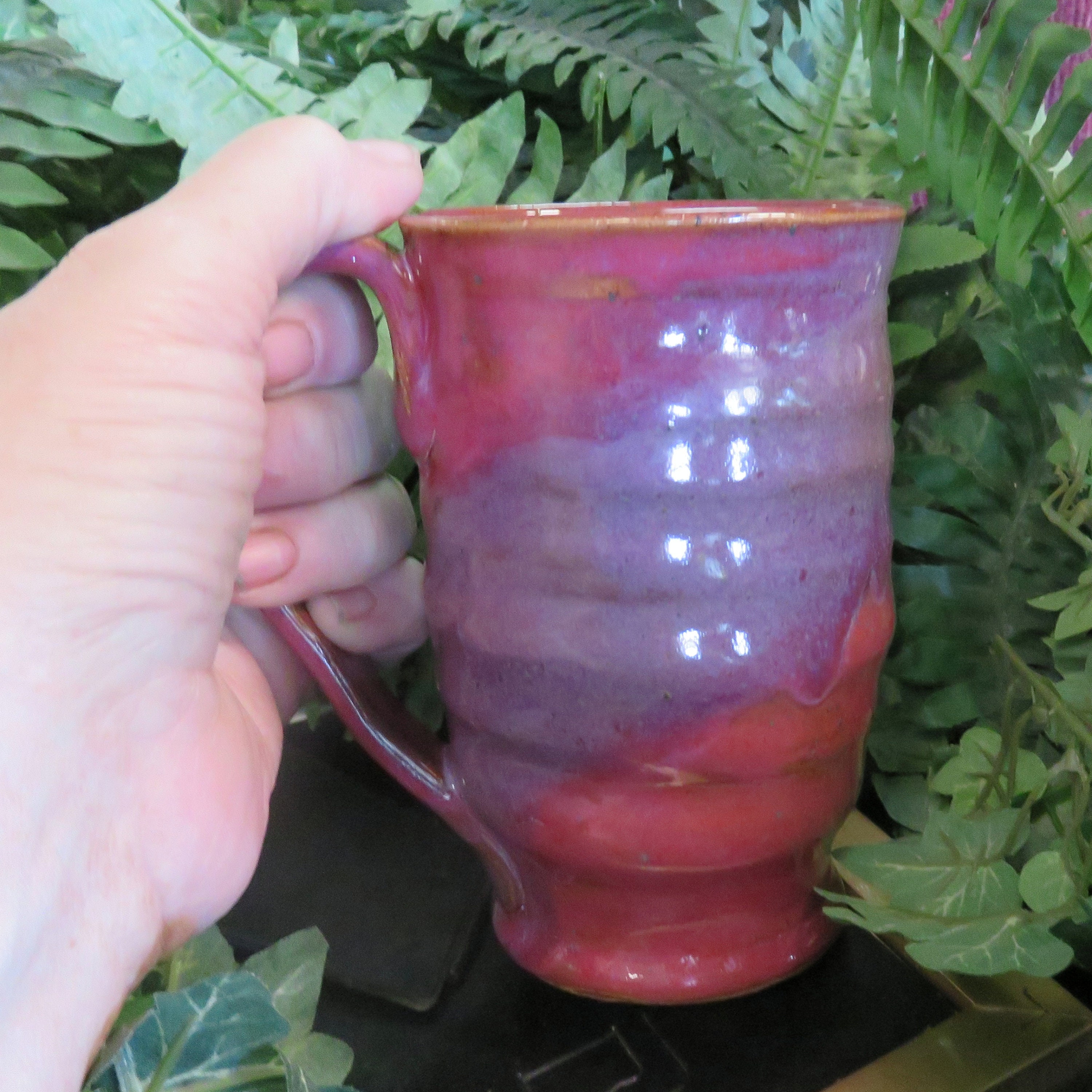 Handmade Purple Pottery Ceramic Coffee Mug,stoneware pottery mug,Ready