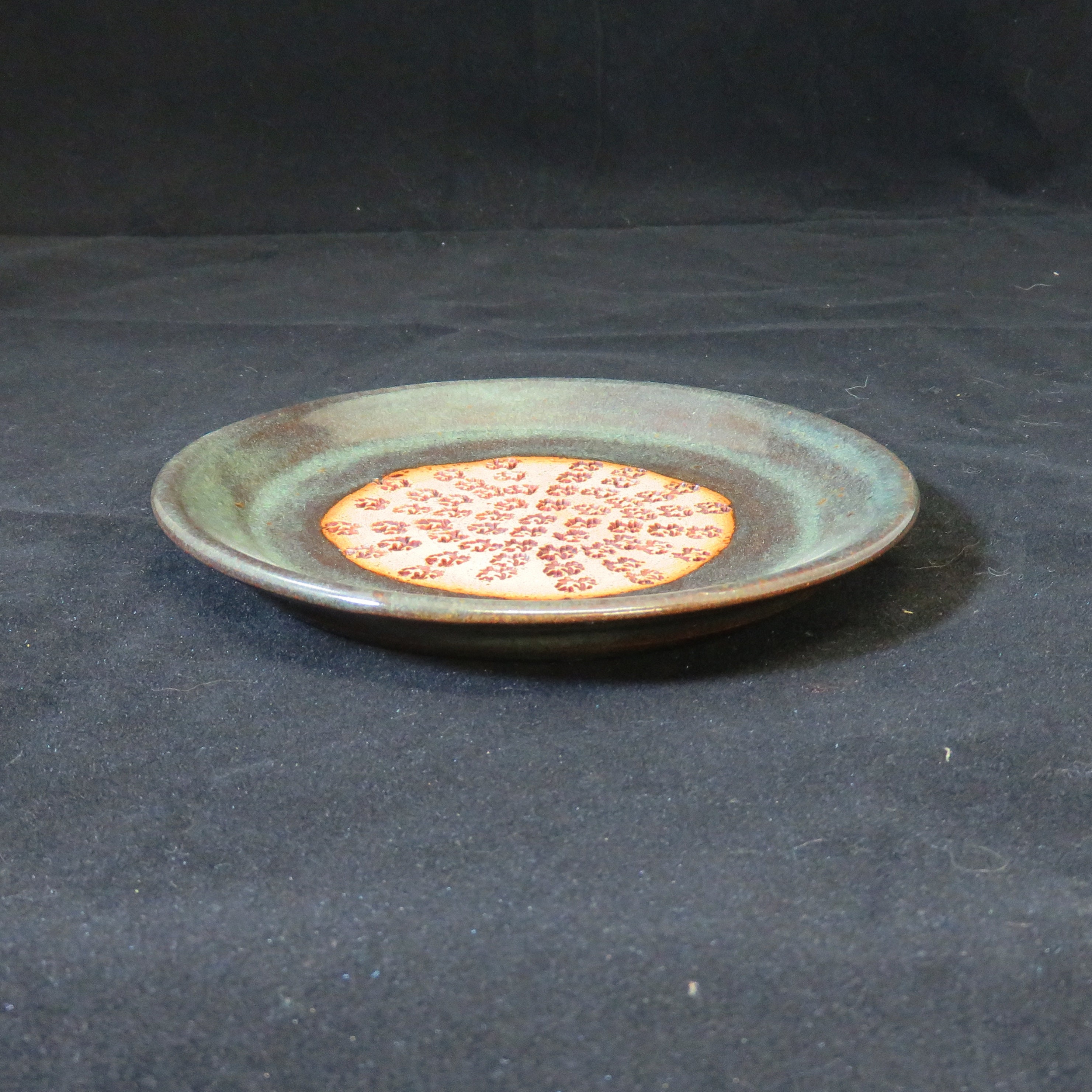 Pottery Garlic Grater Dish,Ceramic Garlic Grater,green Garlic Dish,Ready To Ship,Green Pottery