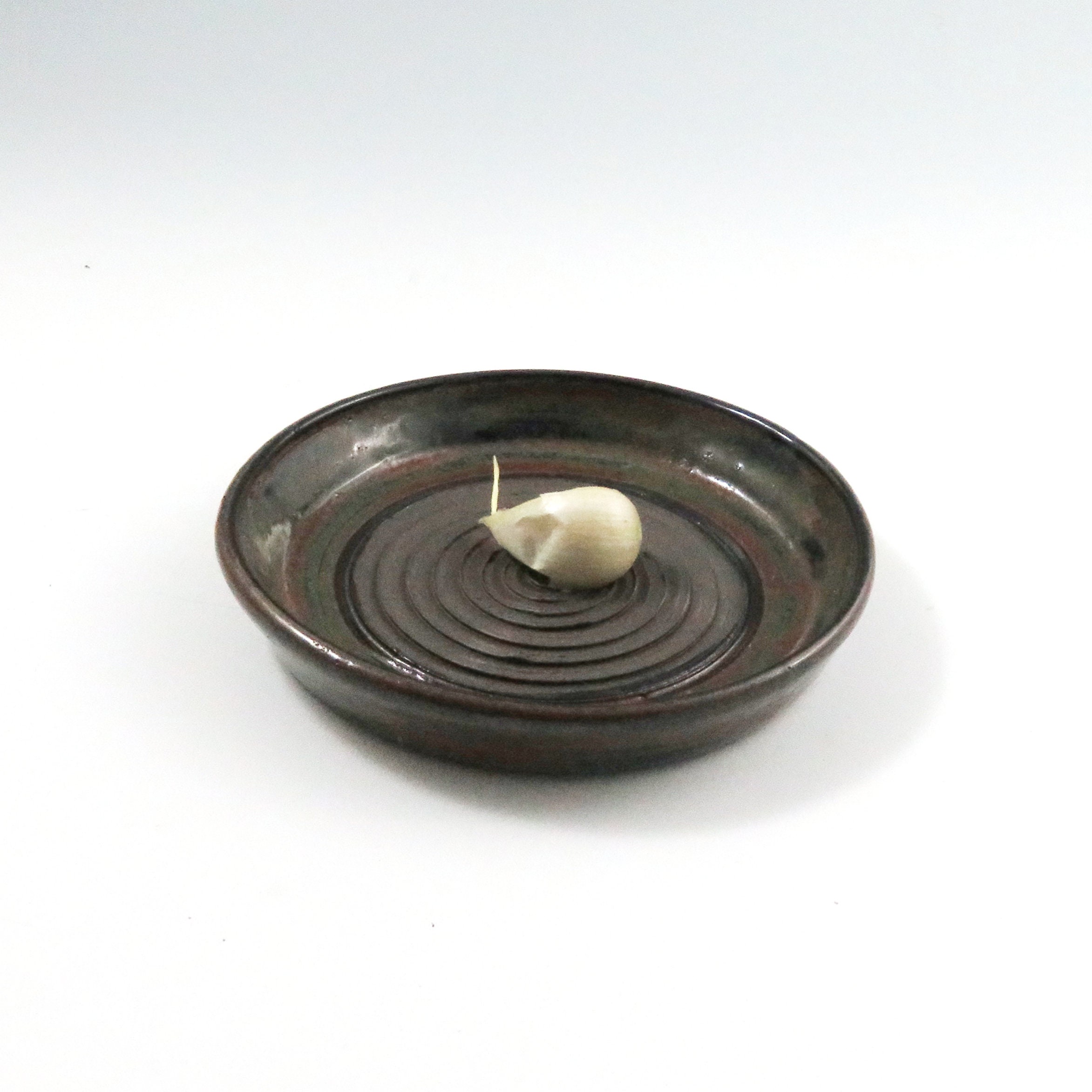 Pottery Garlic Grater Dish,Ceramic Garlic Grater Dish,Red Garlic Dish