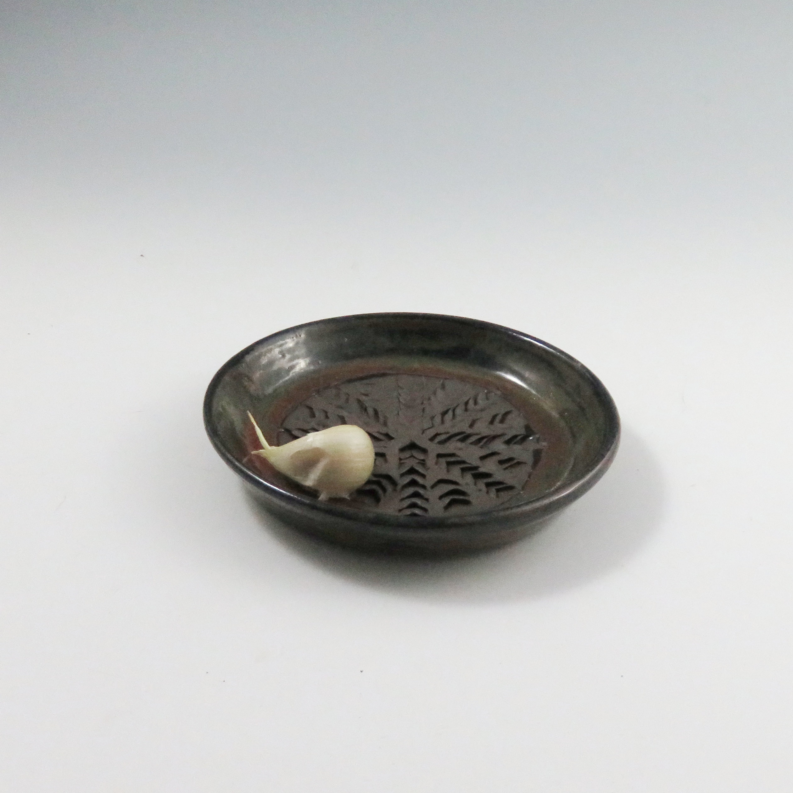 Pottery Garlic Grater Dish,Ceramic Garlic Grater Dish,Red Garlic Dish