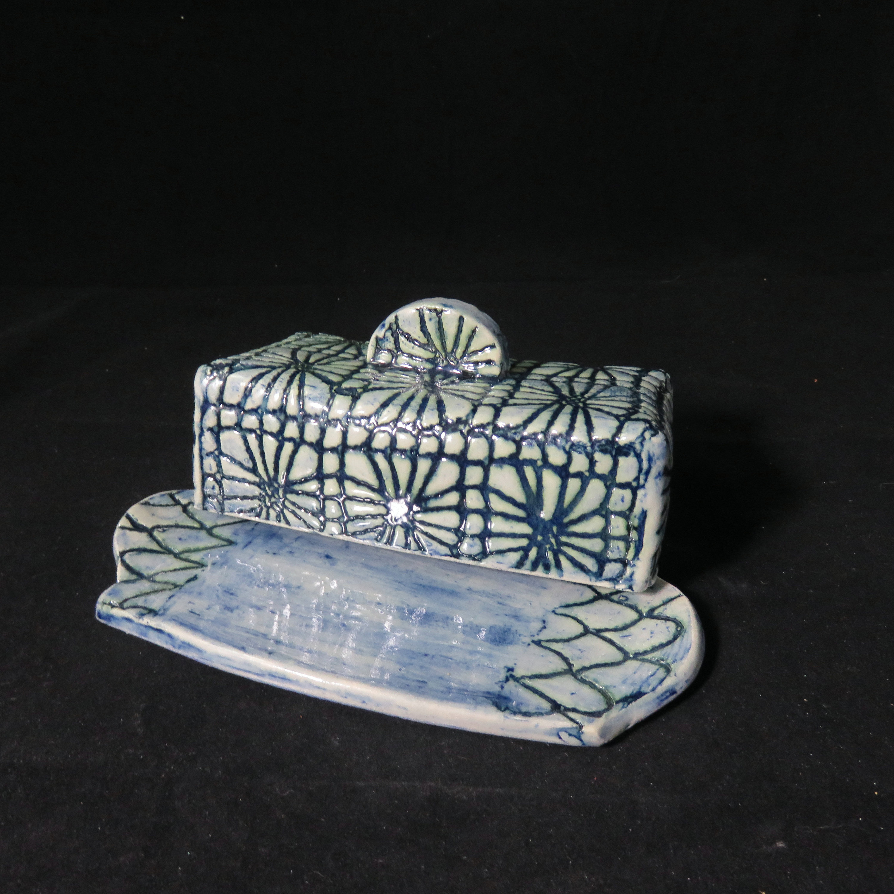 Ceramic Covered Butter Dish, Pottery Butter Dish, Covered Butter Dish