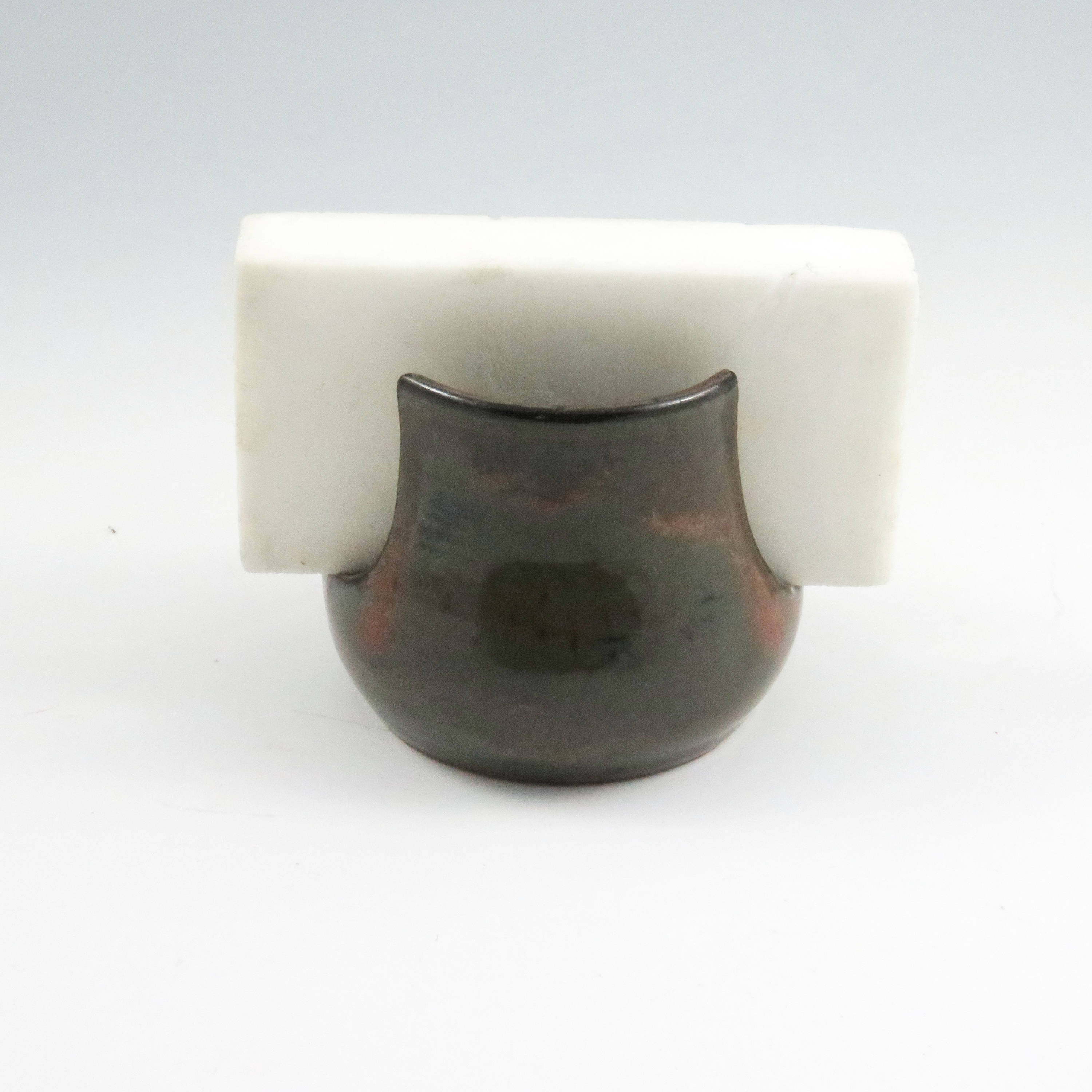 Pottery Sponge Holder Keeper Ready To Ship Red 1