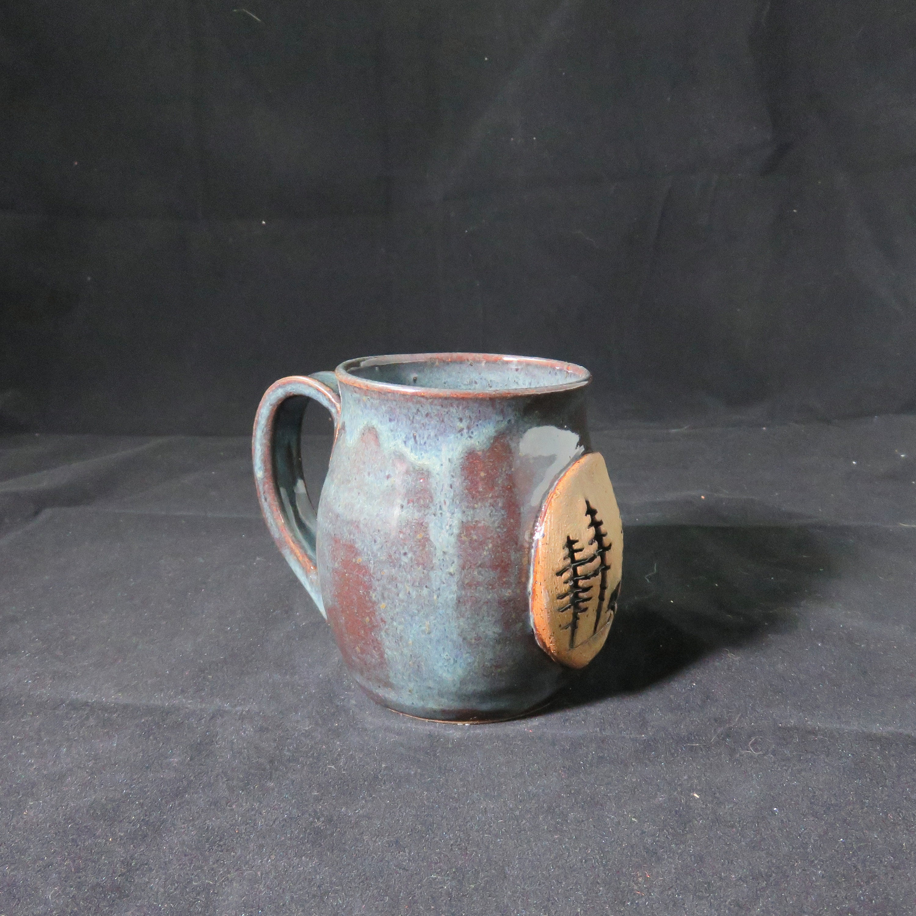 Green Handmade Ceramic Pottery Mug,12 oz. Coffee Mug,Outdoorsman Mug